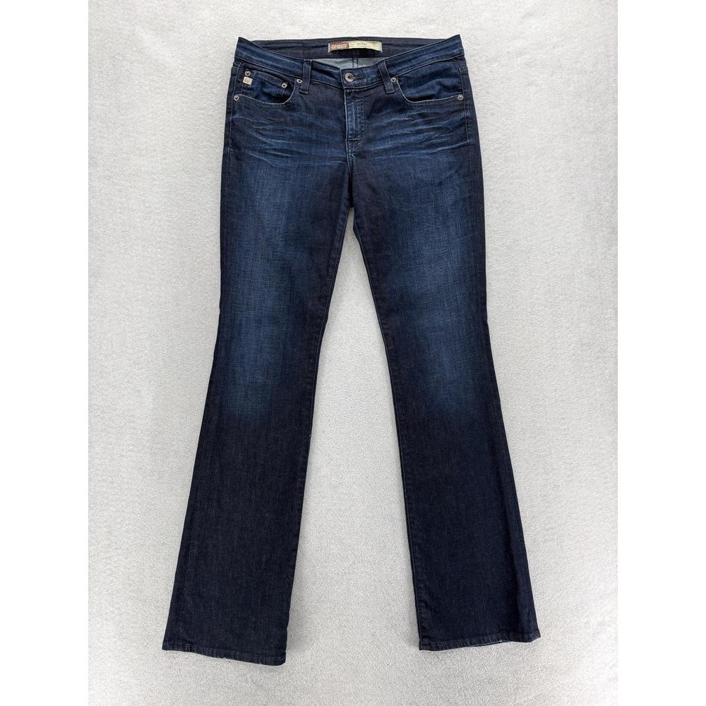Big Star Hannah Skinny Flare Jeans Womens 30 Tall Blue Dark Wash Stretch Denim